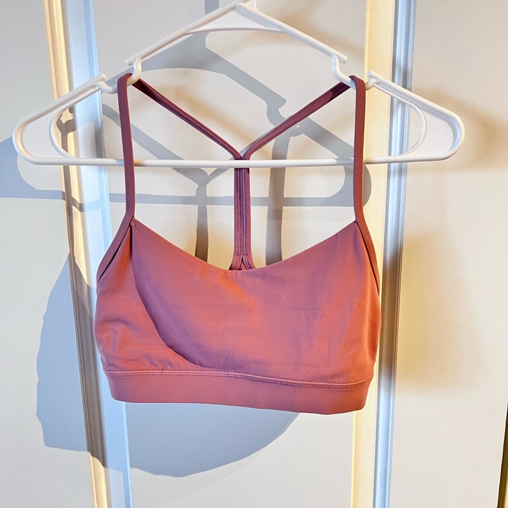 Lululemon pink flow y bra